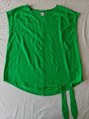 Cecil Spread Love bright green sleeveless t-shirt Relaxed side ties, M size 