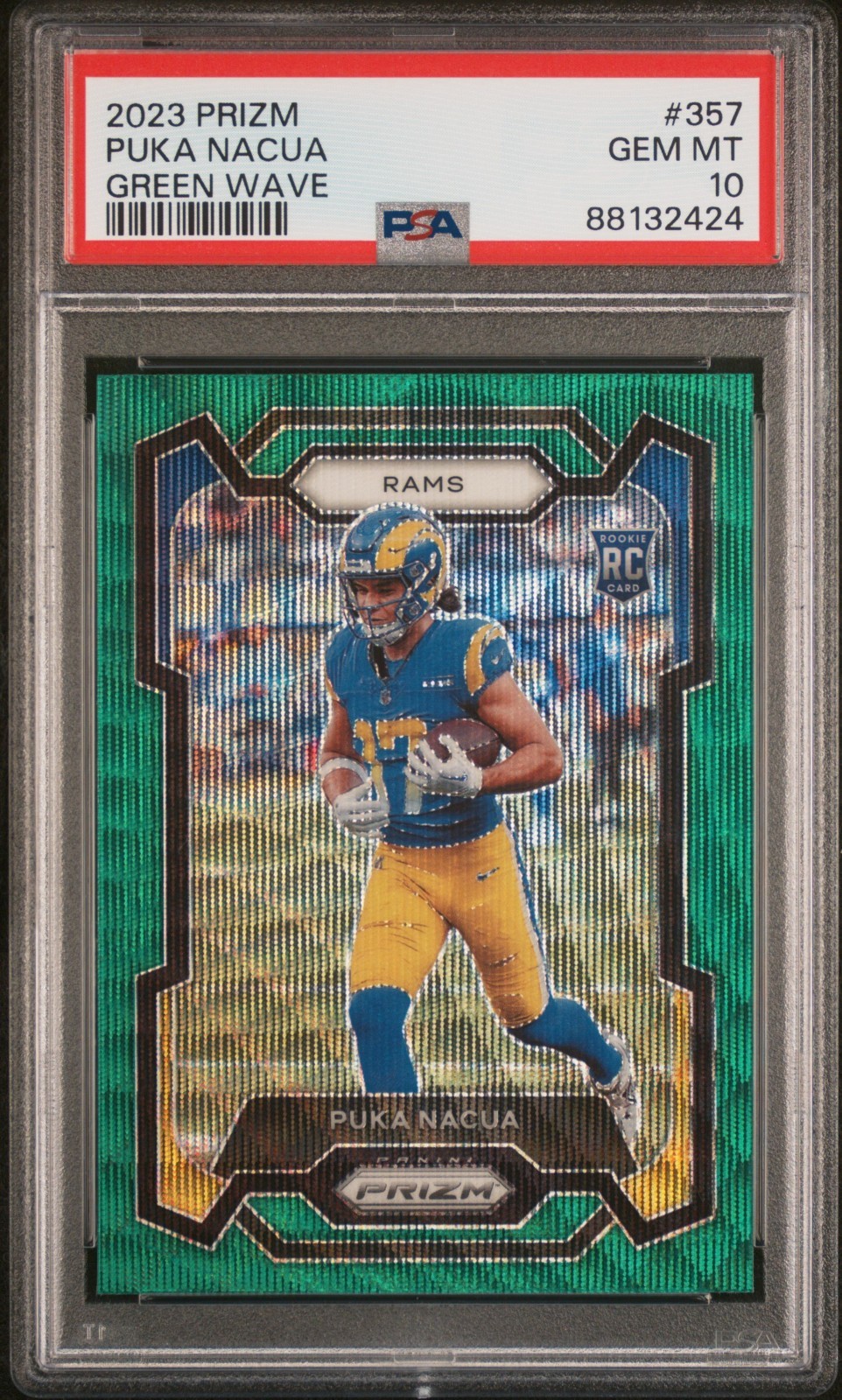 Puka Nacua Panini Prizm #357 Green Wave