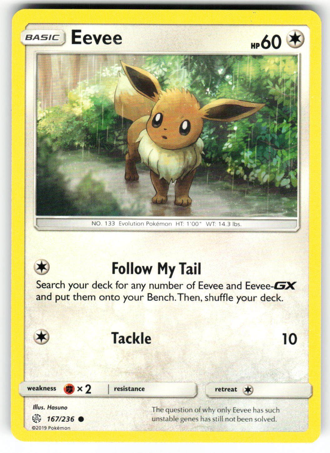 Eevee 167/236 Cosmic Eclipse Common Pokemon TCG Near Mint