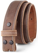 Men's Belt Genuine full Grain Buffalo leather Vintage Distressed,Snap on Stra...