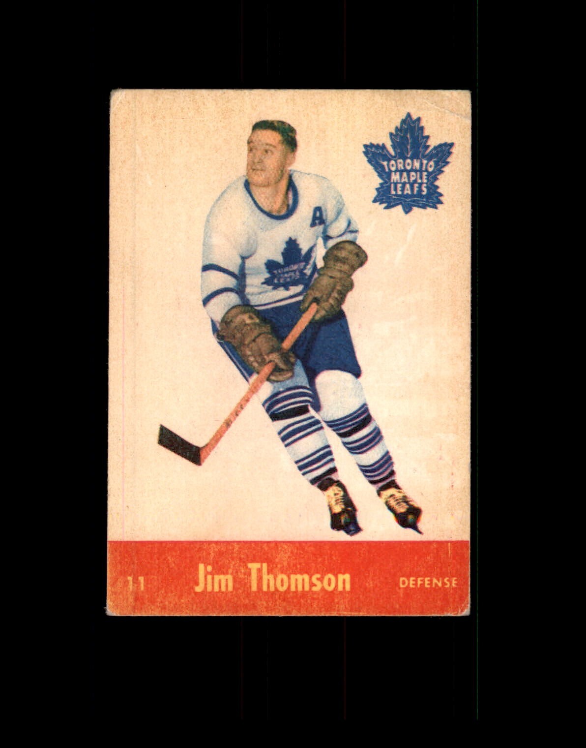 Jim Thomson #11 (Hockey Cards 1955 Parkhurst) — is it worth grading?