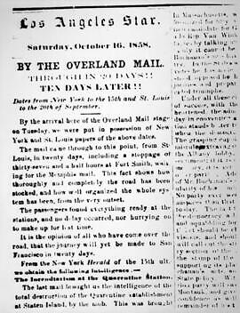 Section of the Los Angeles Star newspaper showing advertising over - Old Photo