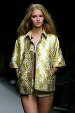 Nwt Prada Vintage Archive Spring 2003 Green Yellow Brocade Evening Jacket 40