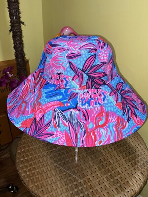 Lilly Pulitzer NWT Sun Hat Ruby Red Wild Times | eBay display picture 3