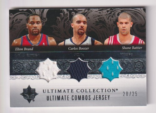 BRAND BOOZER BATTIER 2007 UD Ultimate Collection Triple Patch /25 #UCT-BBB SSP
