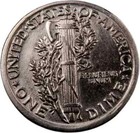 1923 Mercury Dime ~ Borderline Uncirculated AU++ ~ 90% Silver — photo 2