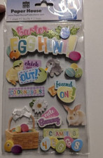 Paper House 3D Easter Egging bunny Spring Mini PICK stickers scrapbooking Art