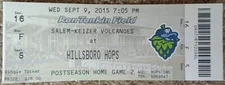 TICKET 2015 HILLSBORO HOPS Win Playoff Series ROUND 1 & Later Win Championship