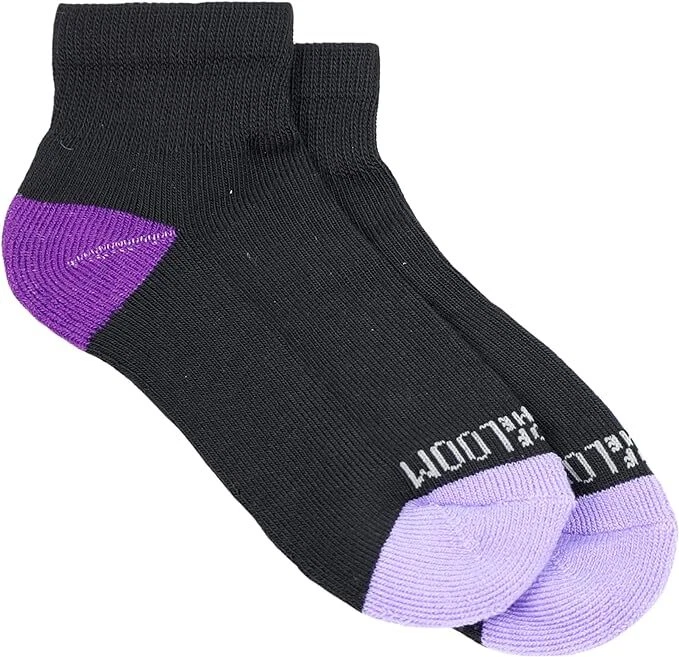 Fruit of the Loom Niñas 10 Pares Calcetines Suaves Diarios al Tobillo, Negros/Multi, 10.5-4 Foto 4 de 4