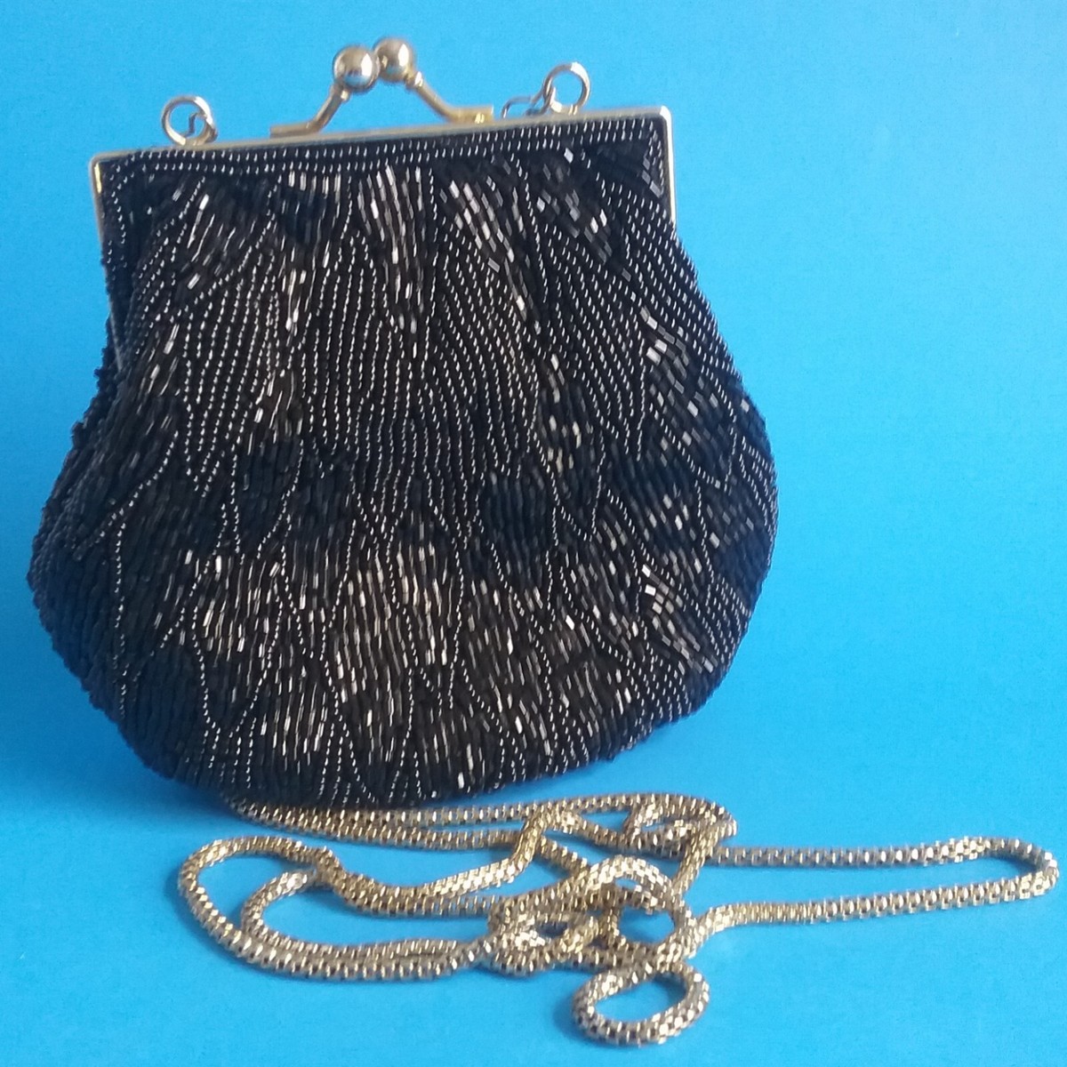 Vintage La Regale Beaded Clam Shell Evening Bag | eBay