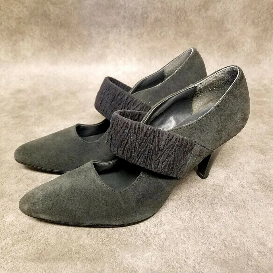 Relativity Feminino Brinkley Tamanho 8.5 Preto Biqueira Apontada Mary Jane Salto 3" - Imagem 3 de 4