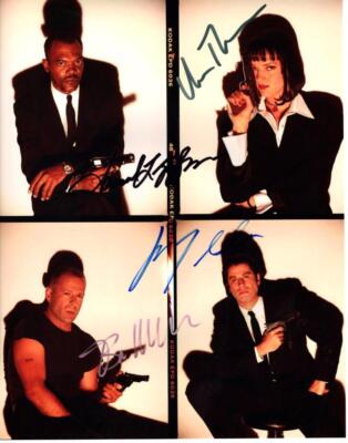 Uma Thurman Willis Jackson Travolta 11x14 Autographed Signed Good Looking & COA