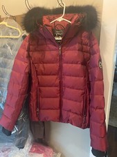 Skea Didi Parka W/fur Cerise Size 12 New