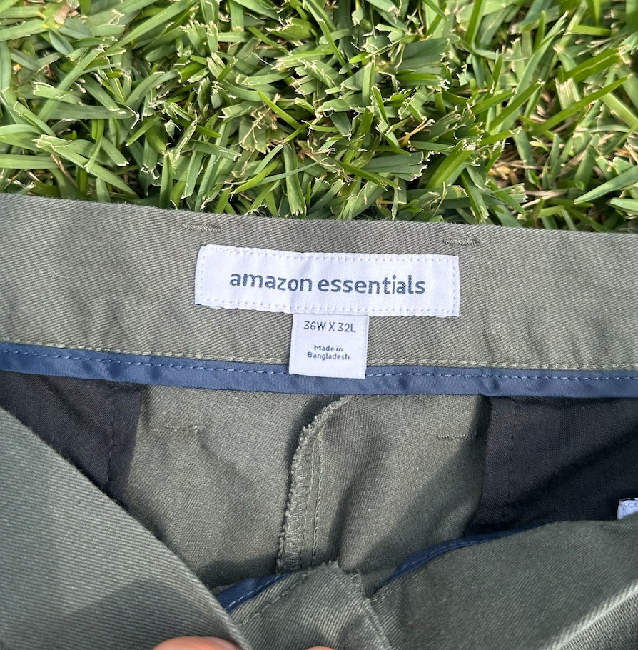 Amazon Essentials straight dark green pants size … - image 2