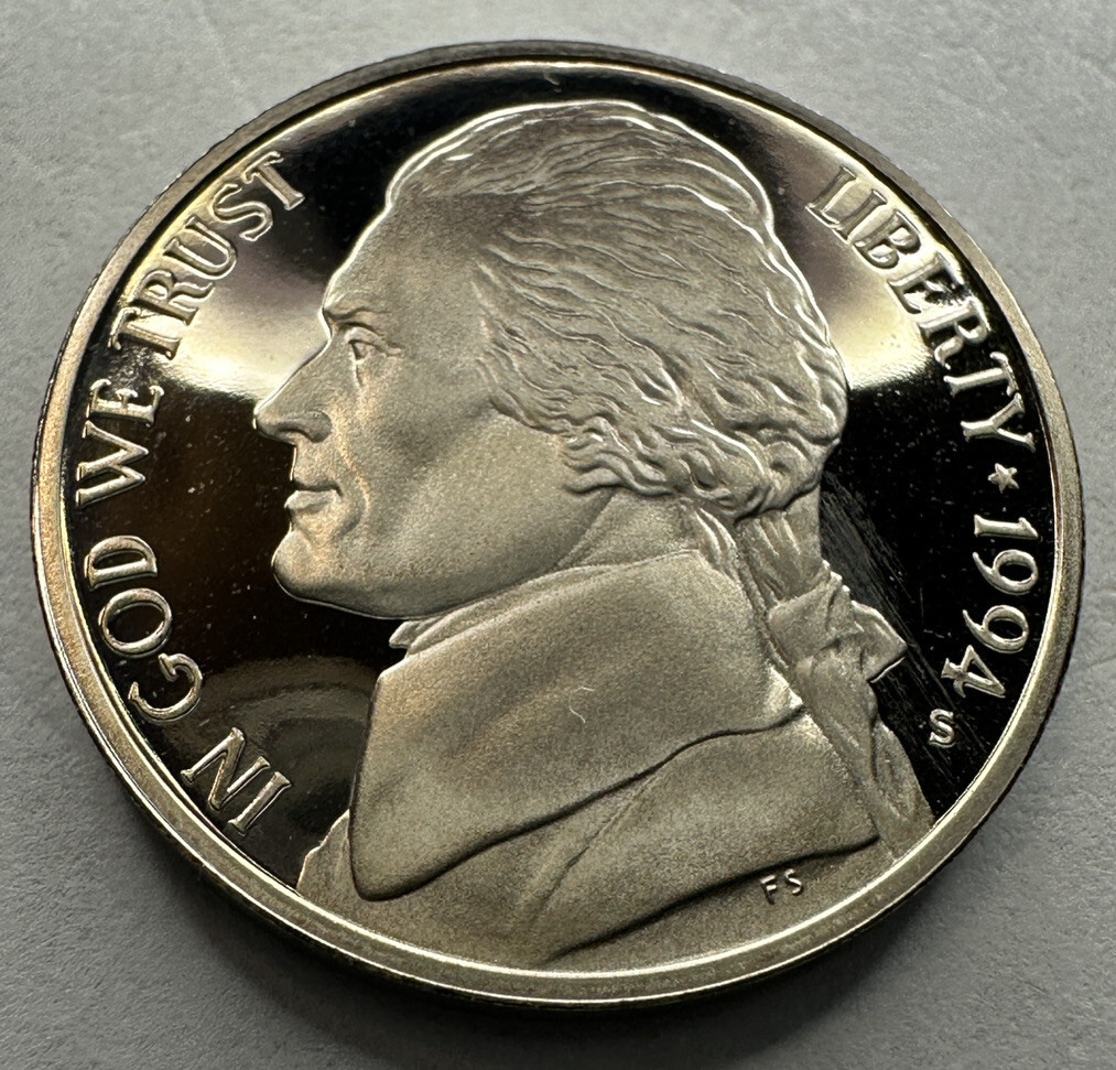 1994-S Jefferson Nickel Proof 5cent Coin from US Mint Proof Set | eBay