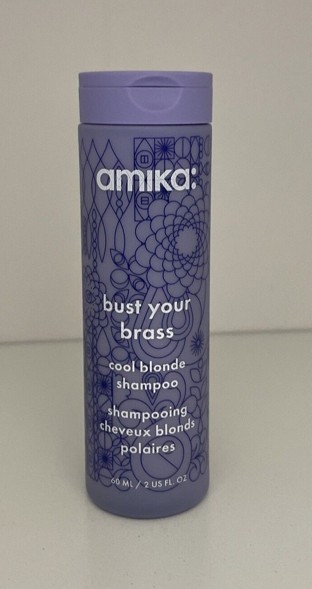 AMIKA BUST YOUR BRASS COOL BLONDE PURPLE SHAMPOO (2.0OZ/60ML AMIKA BUST YOUR BRASS COOL BLONDE PURPLE SHAMPOO (2.0OZ/60ML