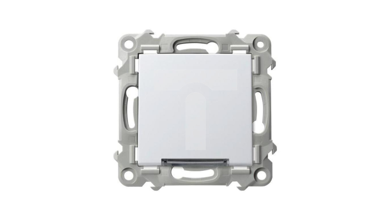 SZAFIR Single-pole switch with white backlight, white ŁP-1ZS/m/00 /T2UK