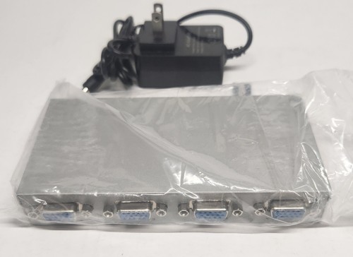 4 port VGA Splitter distributor 15HDF 150MHz Metal - Picture 2 of 3