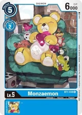 Monzaemon Alternate Art - BT1-038 - NM - Digimon TCG
