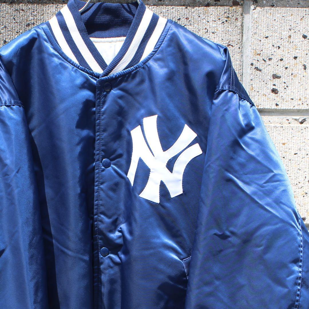 Starter NY Yankees Stadium Jacket 90s Navy XL Snap Button Logo USA Made
