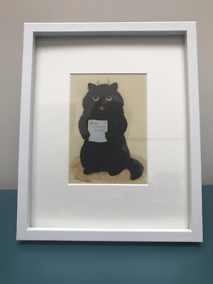 Louis William Wain Home Sweet Home Kunstkarte im weißen Rahmen 
