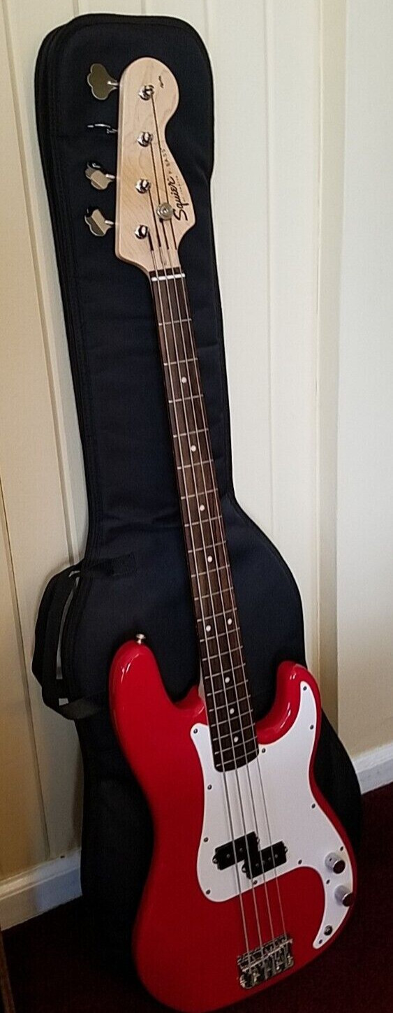 Fender SQUIRE P BASS 20TH ANNIVERSARY MODEL Cherry Red eBay