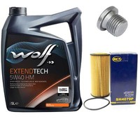 MotoröL Set 5W40 5 Liter + ÖLfilter + ÖLablassschraube FüR Audi A5 Q5 1.8 2.0