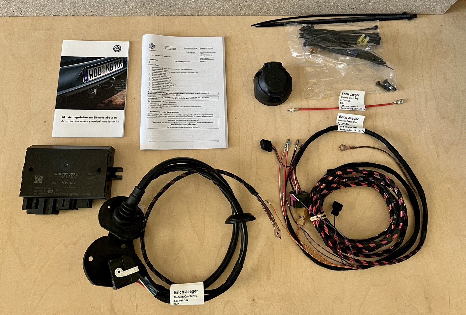 Elektroeinbausatz 5Q0907383L für Anhängerkupplung Golf 7 Sportsvan  