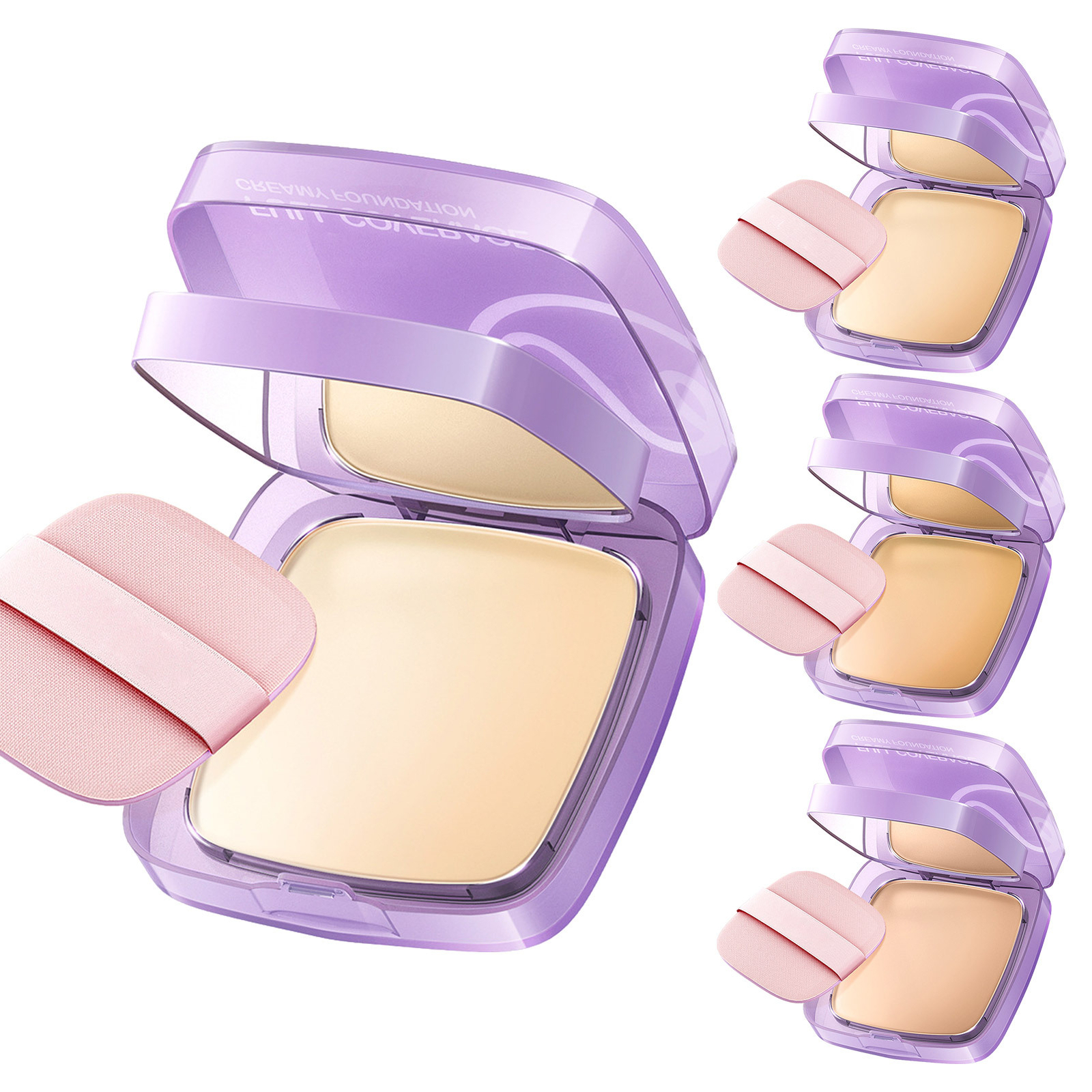 Concealer Foundation Cream  Brightening Face Portable Loose Powder Foundation-image