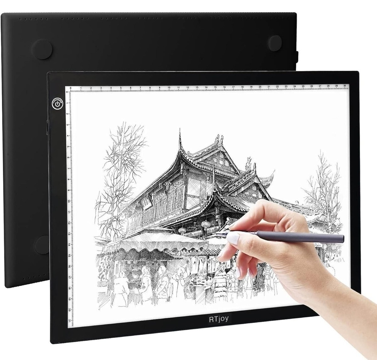 RTjoy A4 LED Light Pad, USB Powered Drawing Board, Adjustable Brightness  Tracing
