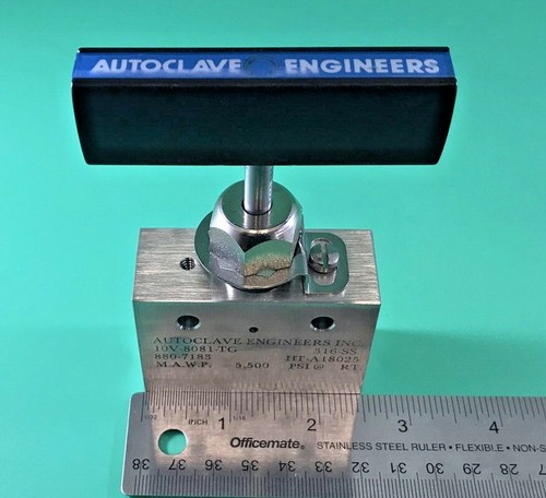AUTOCLAVE ENGINEERS 10V-8081-TG GLOBE VALVE 5500 POUNDS PER SQUARE INCH - Picture 7 of 8