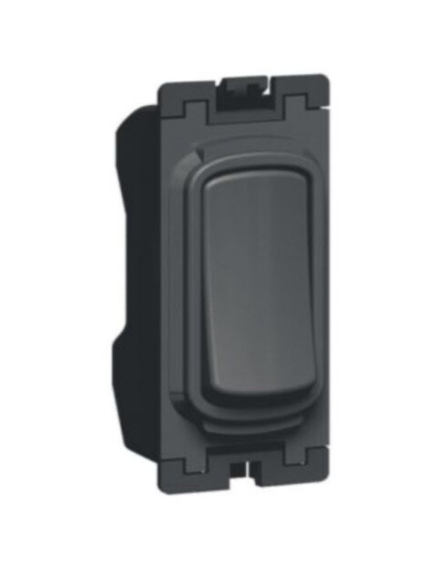 Pack of 5x Legrand Synergy 7399 07 20a SP 2 Way Grid Push Switch, BLACK (37)