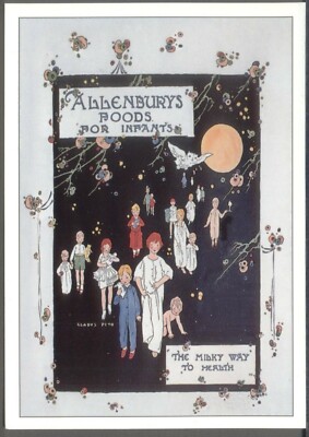 Moderne Postkarte: ALLENBURYS Lebensmittel. Gladys Peto Kunst/Vintage Werbung. Opie ROGP2