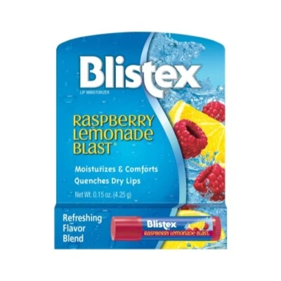 24 Pack Blistex Raspberry Lemonade Blast Fruit Blend Lip Balm SPF 15 .15 Oz Each