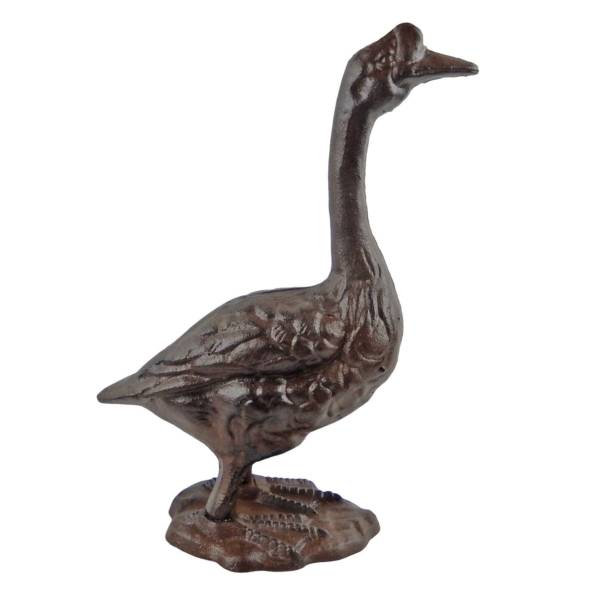 Large Cast Iron Goose Figurine Statue Home Garden Pond Decor