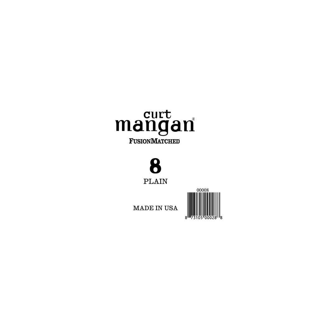 Curt Mangan Plain Steel 8 (.008"") Single Guitar String, Ball-End