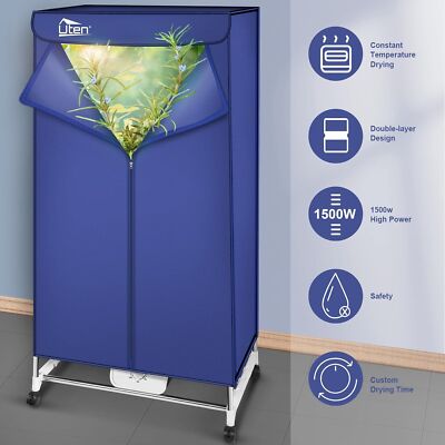 Clothes Dryer 2-Tier Electric Portable Laundry Drying Rack