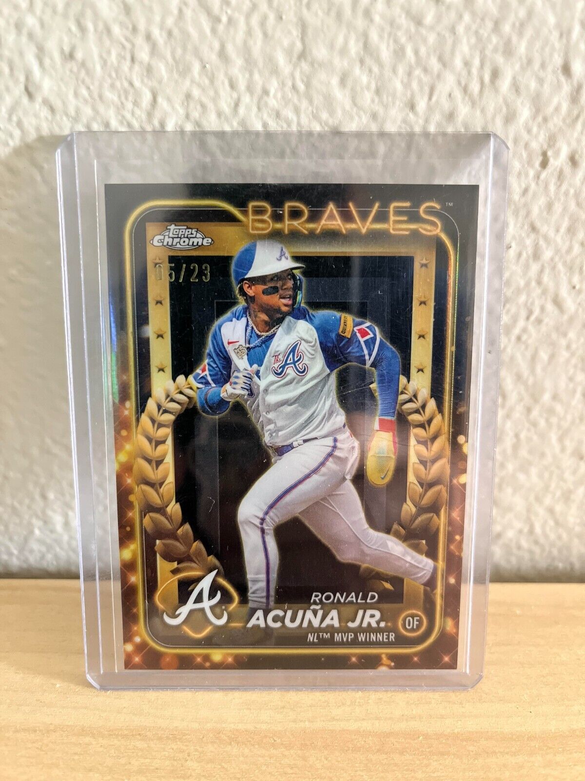 2024 Topps Chrome RONALD ACUNA JR Atlanta Braves MVP AWARD WINNER VARIATION #/23