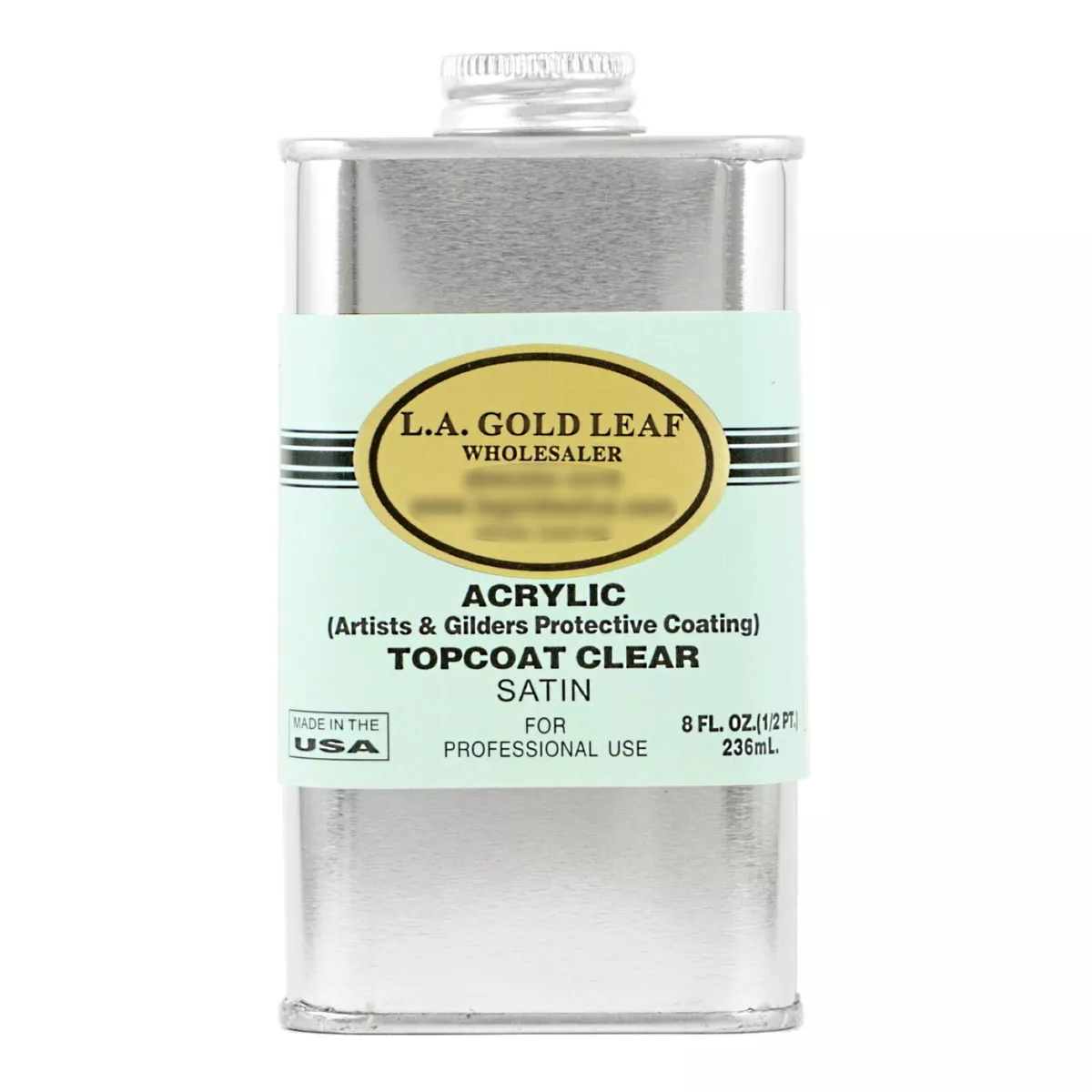 Acrylic top coat sales for gold leaf
