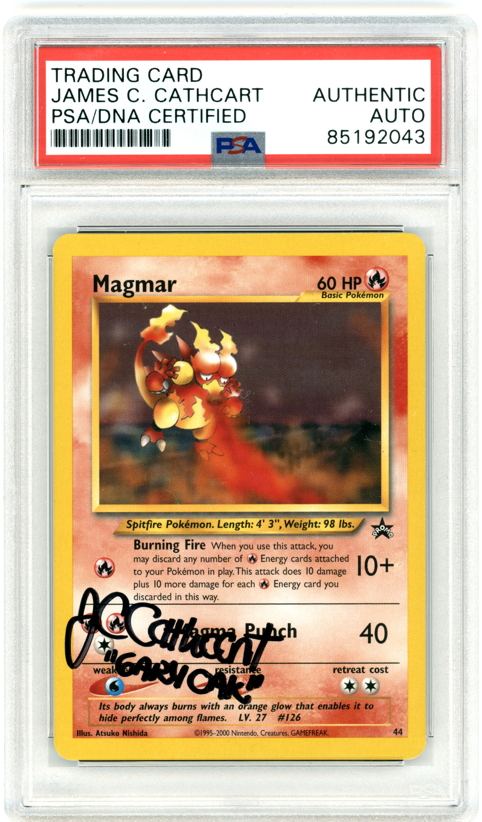 First Ever Signed James Carter Cathcart Magmar 44 Wizards Black Star Promo