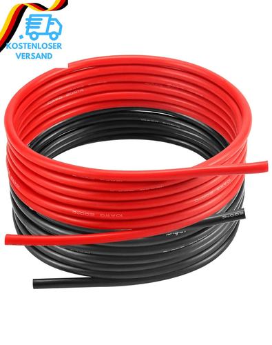 10AWG 6Mm² Silikon Elektronik Kabel - 2,5M Schwarz Und 2,5M Rot - 10 Gauge Silik - Bild 12 von 12