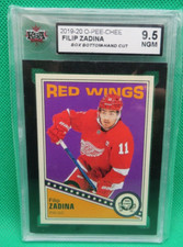Filip Zadina KSA 9.5 2019-20 O-Pee-Chee Box Bottom Hand Cut Detroit Red Wings