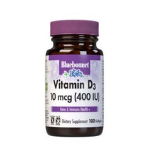 Bluebonnet VitaminD3-10mcg Softgels 100