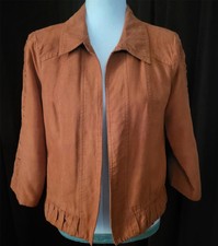 Christopher & Banks Sz S Rust Orange Faux Sue...