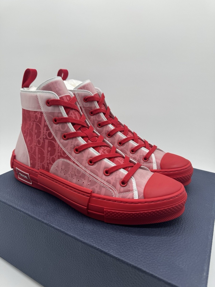Dior B-23 High Top Red Mens BRAND NEW UK
