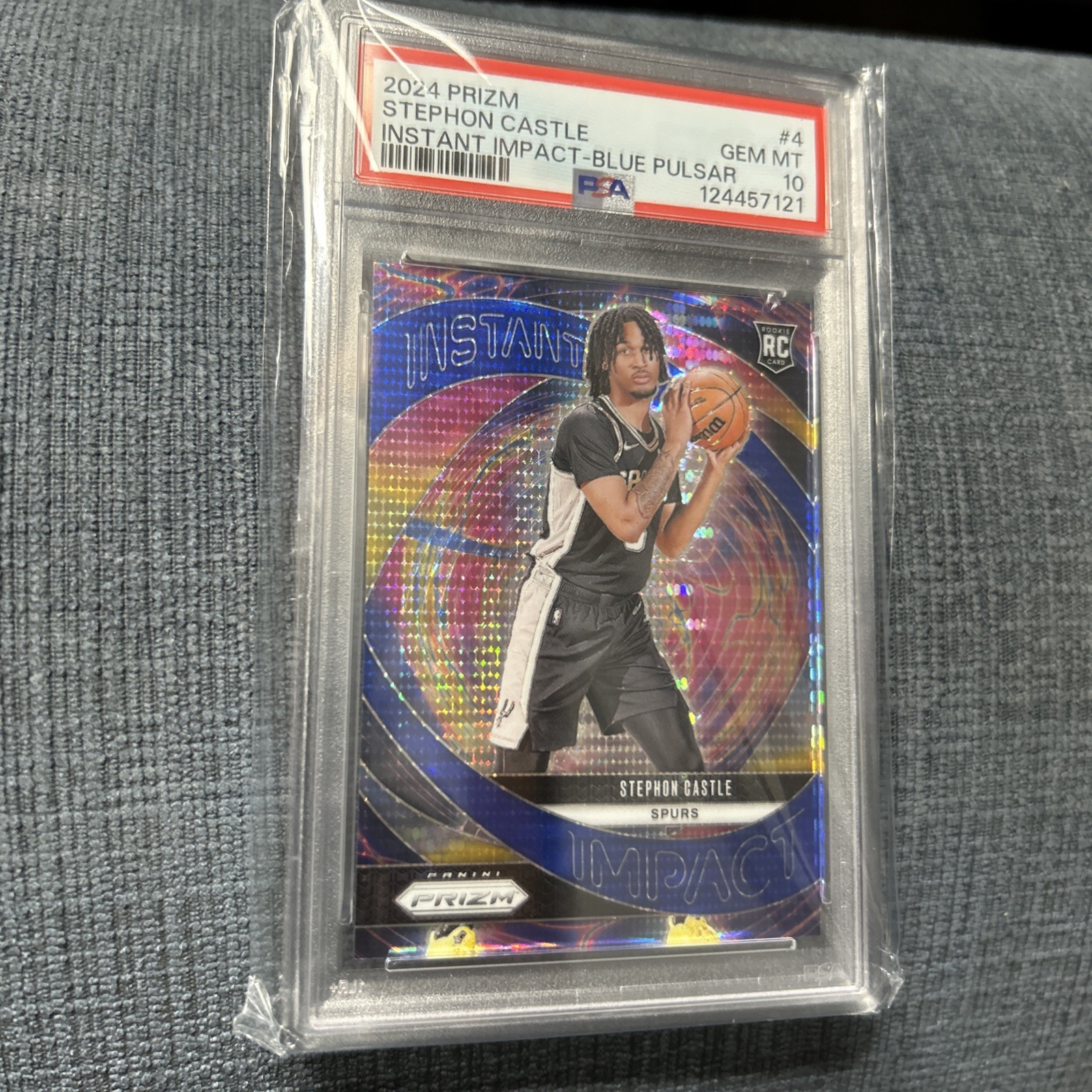 2024 Prizm Instant Impact #4 Stephon Castle Blue Pulsar /99 ROY PSA 10 Pop 4