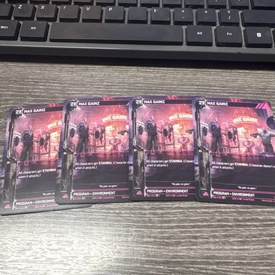 Max Gainz GEN-0 Card Lot (4) Program, Environment BU-725 SE Neurocell Games