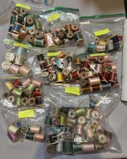 OVER 152 WOOD SPOOLS OF 12 BRANDS SEWING THREAD PRICE REDUCED