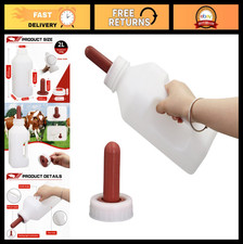 Calf Feeding Bottle 2 Quart with Rubber Nipple  Cap, Handle for Easy Use