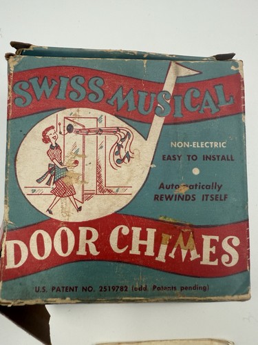 Vintage 1950s Swiss Musical Door Chimes Eyes Of Texas SWISS MUSICAL MOVEMENT - Picture 1 of 5